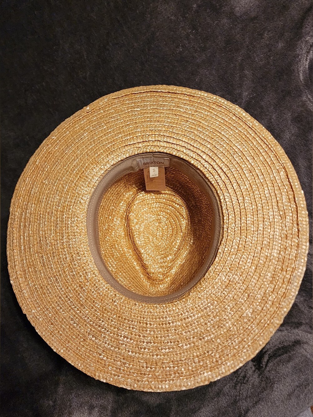 BRIXTON WOMEN'S STRAW HAT WITH BURGANDY RIBBON SIZE S - Picture 11 of 11